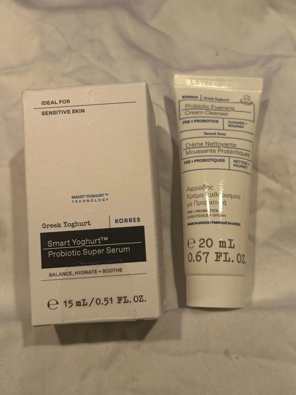Korres smart Yoghurt Probiotic Serum + mini probiotic foaming cleanser